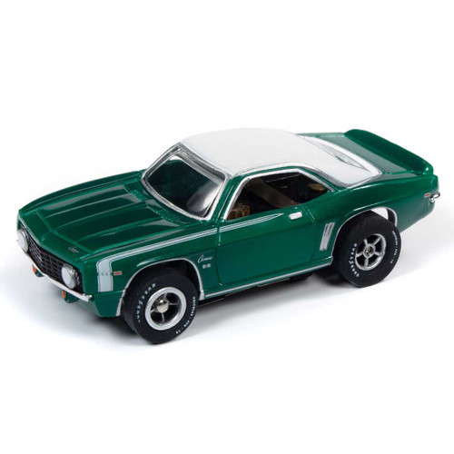 Auto World Xtraction 1969 Chevy Camaro SS 396 (Green) HO Slot Car (SC343-1)