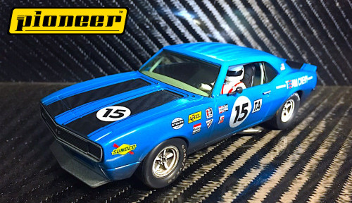 Pioneer 1968 Chevy Z-28 Red #44 Camaro Club Sport 1/32 Slot Car