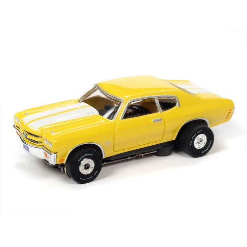 Auto World 1970 Chevy Chevelle SS Yellow Thunderjet HO Slot Car (SC359-4)