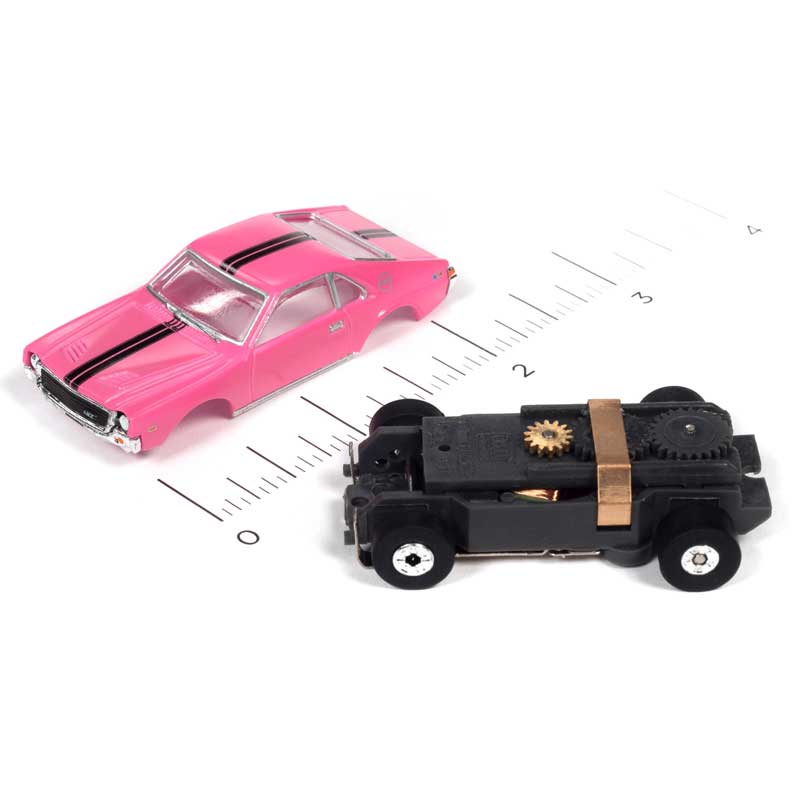 Auto World 1969 AMC AMX Pink Thunderjet HO Slot Car | Auto World