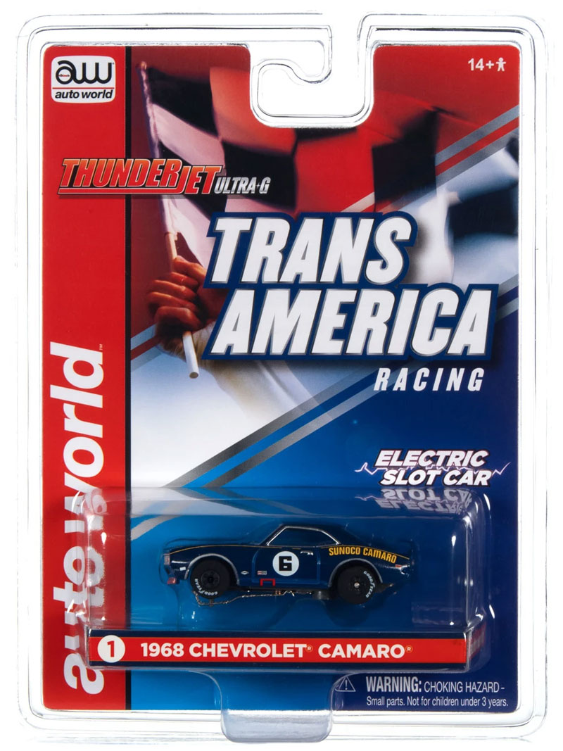 AUTO WORLD☆'68 Camaro SUNOCO☆HOスロットカー Auto World 1968 Chevy Camaro Sunoco Donohue #6 Thunderjet HO Slot