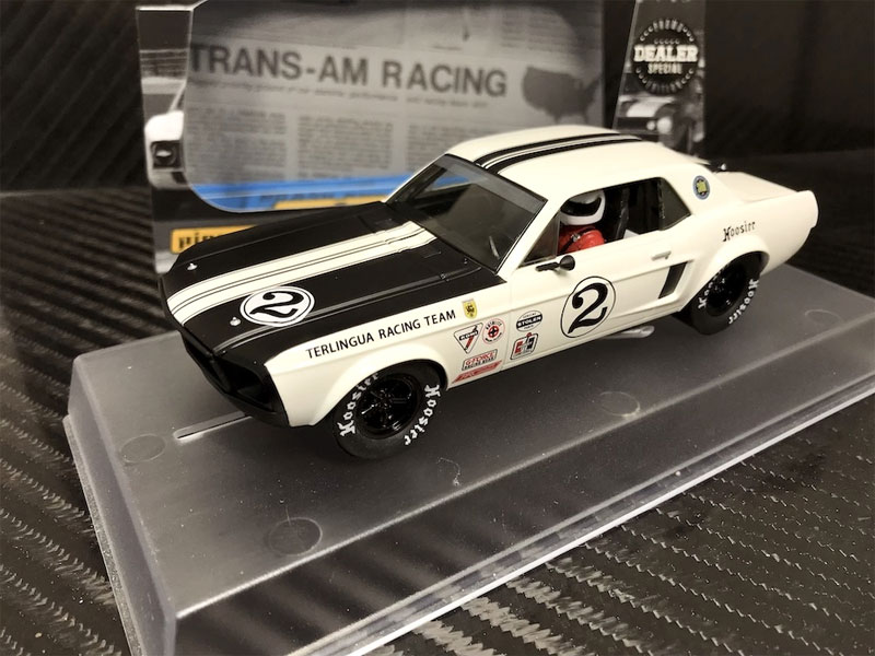 Pionner 1968 Mustang Notchback T/A, White #2  1/32 Slot Car - DEALER SPECIAL