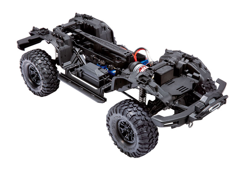Traxxas TRX-4 2021 Ford Bronco 4WD RTR Crawler Trail Truck - Chassis Three-Quarter View