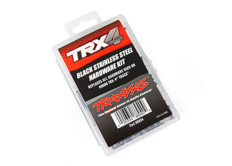 Traxxas TRX-4 Traxx Hardware kit - black stainless steel