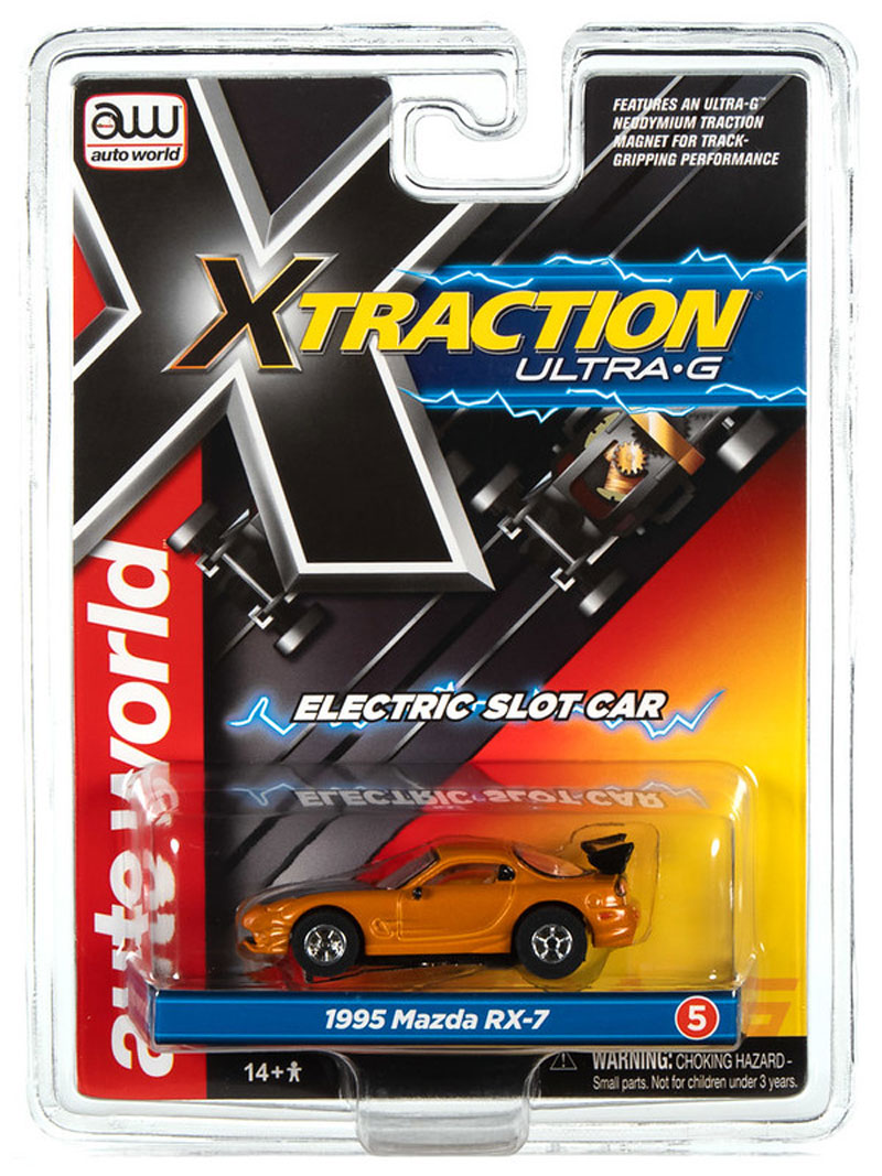 Auto World 1995 Mazda RX-7 (Orange) X-Traction R34 HO Slot Car