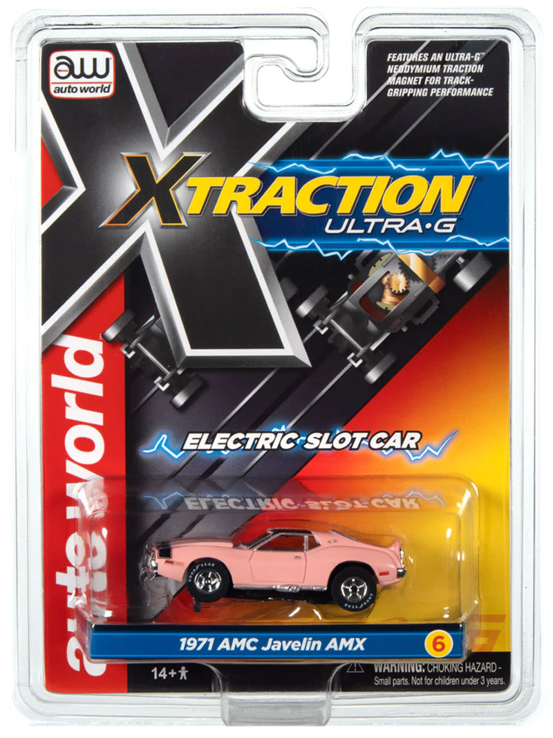 Auto World 1971 AMC Javelin AMX (Pink) XTraction R35 HO Slot Car