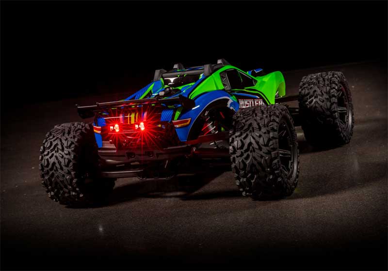 Traxxas Rustler 4x4 XL-5 Brushed RTR Stadium Truck w/Battery & DC Charger & LED Lights