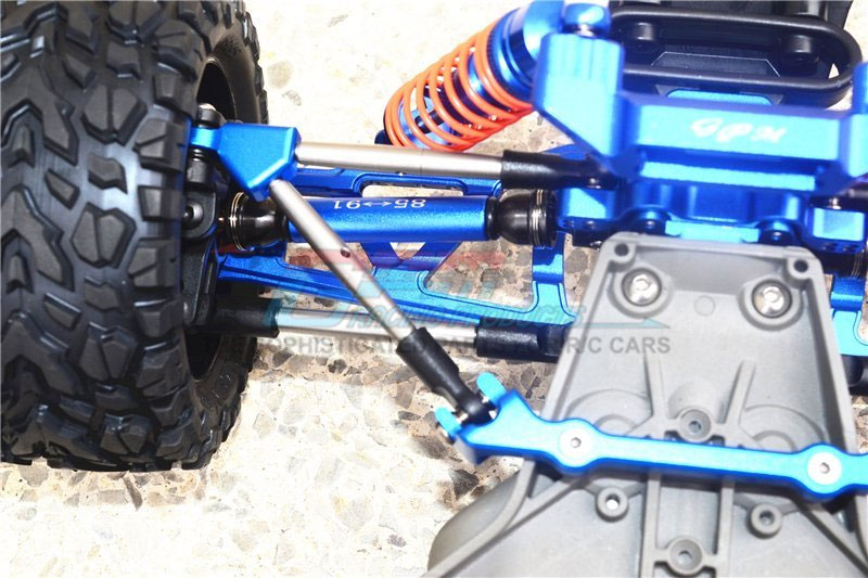 GPM Aluminum Front Tie Rods With Stabilizer For C Hub (Blue)