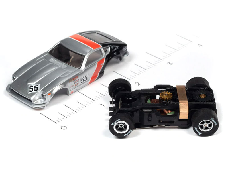 Auto World 1973 Datsun 24OZ (Silver/Red/Black) Import Heat X-Traction HO Slot Car