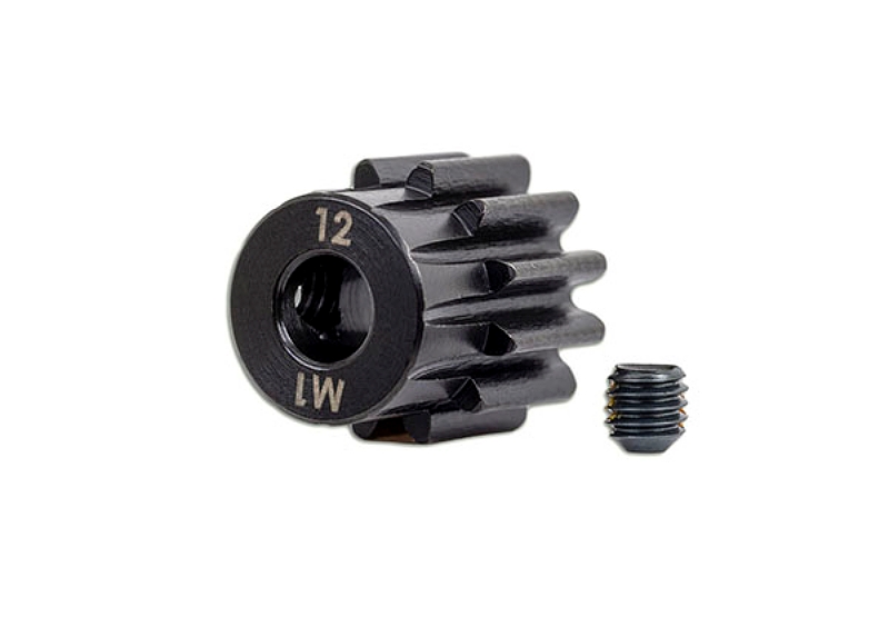 Traxxas 12-Tooth Pinion Gear (1.0 metric pitch) (5mm shaft) w/ Hardware
