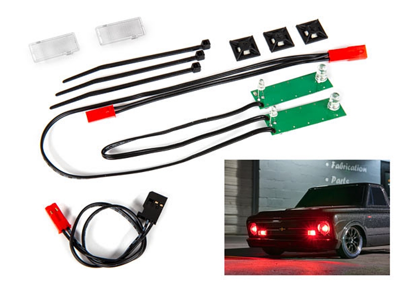 Traxxas Drag Slash Complete LED Front Light Set (Red)