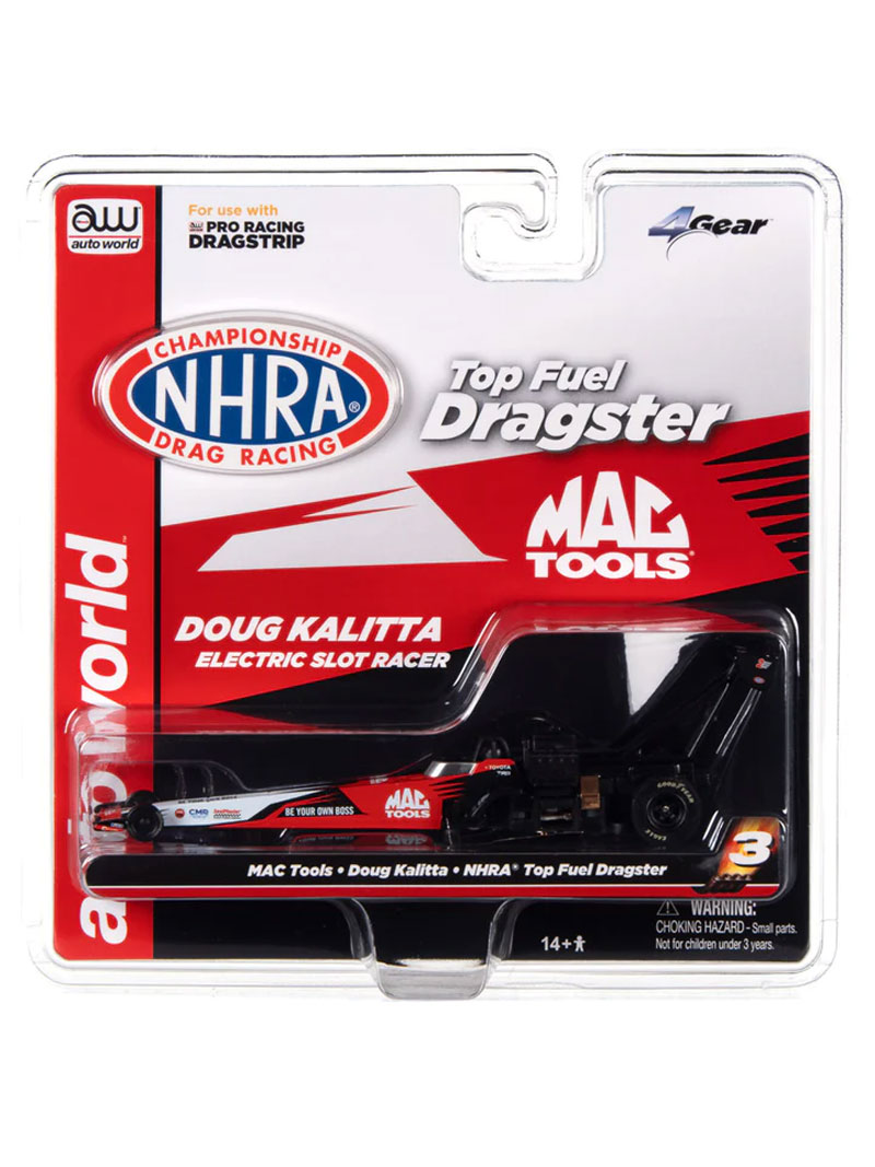Auto World NHRA Doug Kalitta - MAC Tools Top Fuel Dragster 4Gear R27 HO Slot Car