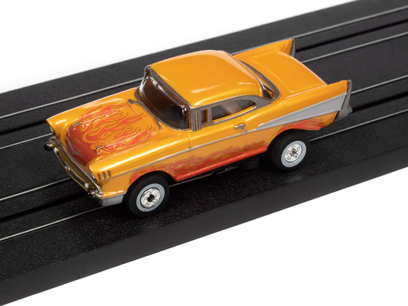 Auto World 1957 Chevrolet Bel Air (Orange) Cars N Coffee Thunderjet HO Slot Car