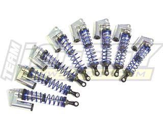 Integy MSR4 Piggyback Shock Set (8) (Silver): T-Maxx .15, 2.5, 3.3, & E-Maxx