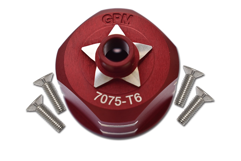 GPM Aluminum 7075-T6 Front/Rear Differential Case (Red): Sledge