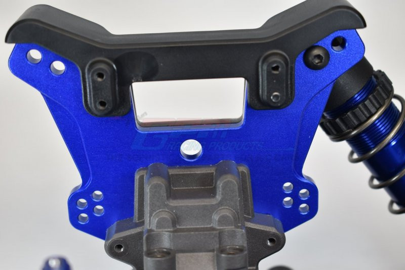 GPM Aluminum Front Damper Plate for Sledge (Blue) - Installed