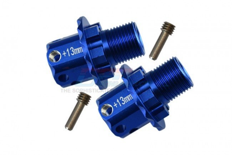 GPM Aluminum 13mm Hex Adapters for Sledge (Blue)