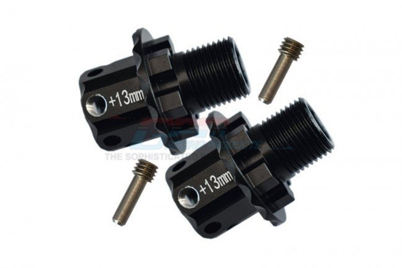 GPM Aluminum 13mm Hex Adapters for Sledge (Black)