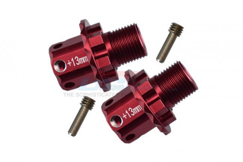 GPM Aluminum 13mm Hex Adapters for Sledge (Red)