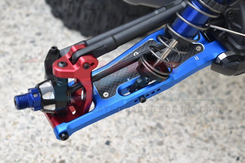 GPM Aluminium Front Lower Arms w/ Hardware (Blue) - Installed