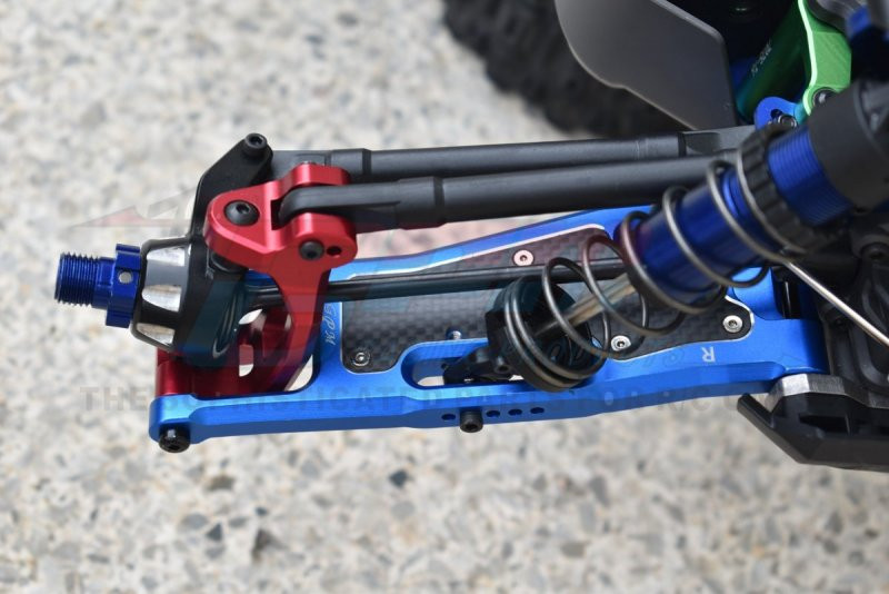 GPM Aluminium Front Lower Arms w/ Hardware (Blue) - Installed