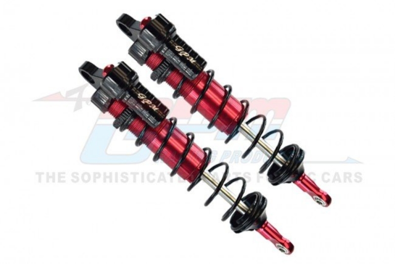 GPM Aluminum 6061-T6 Rear L-shape Adjustable Spring Dampers for Traxxas Sledge (Red)