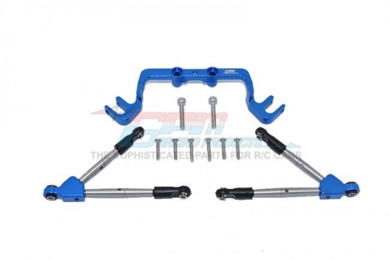 GPM Aluminum Hoss 4x4 Front Tie Rods With Stabilizer For C Hub (Blue)