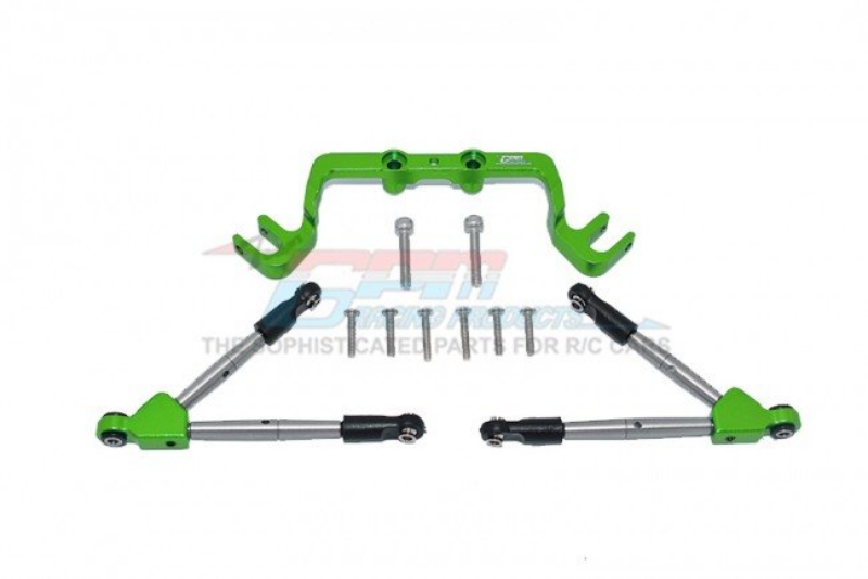 GPM Aluminum Hoss 4x4 Front Tie Rods With Stabilizer For C Hub (Green)