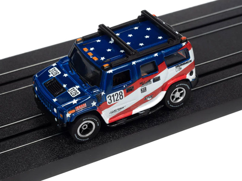 Auto World 2005 Hummer H2 (Blue) Rally World Stage X-Traction HO