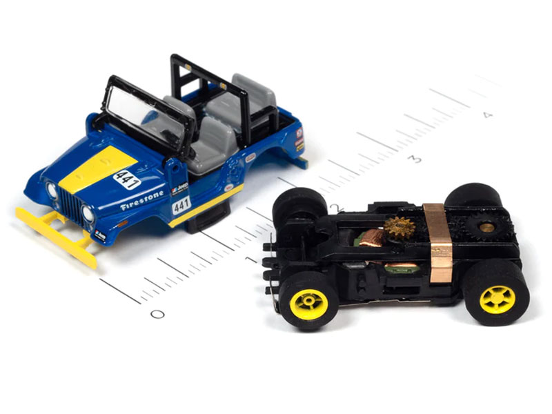 Auto World 1979 Jeep CJ-7 (Blue) Rally World Stage X-Traction HO