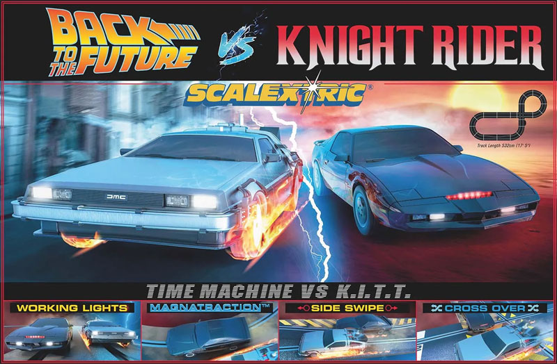 Scalextric 1980s TV - Back to the Future vs Knight Rider 1/32 Slot