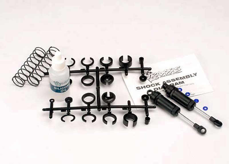 Traxxas 3760 Front Long Ultra Shocks (Black) with Springs and Spacers (2)