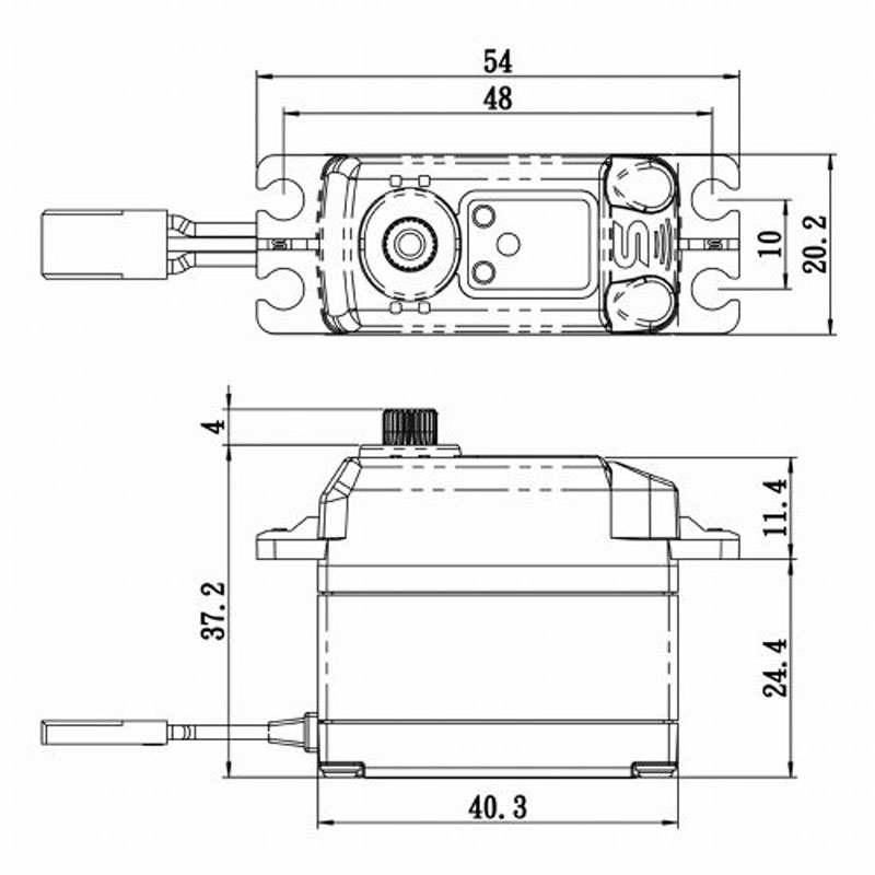 Savox SV-1270TG High Voltage Coreless Digital Servo w/ Soft Start, 0.10sec / 624.9oz @ 8.4V