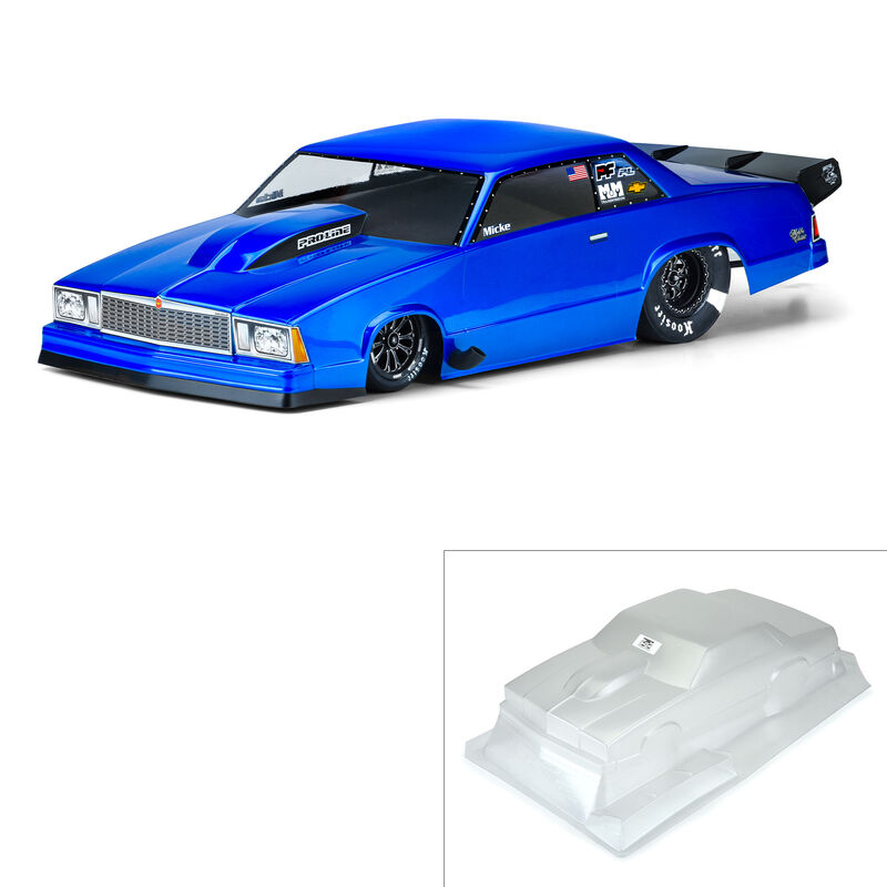 Pro-Line 1978 Chevrolet Malibu Clear Body: Losi 22S, Drag Slash, & AE DR10