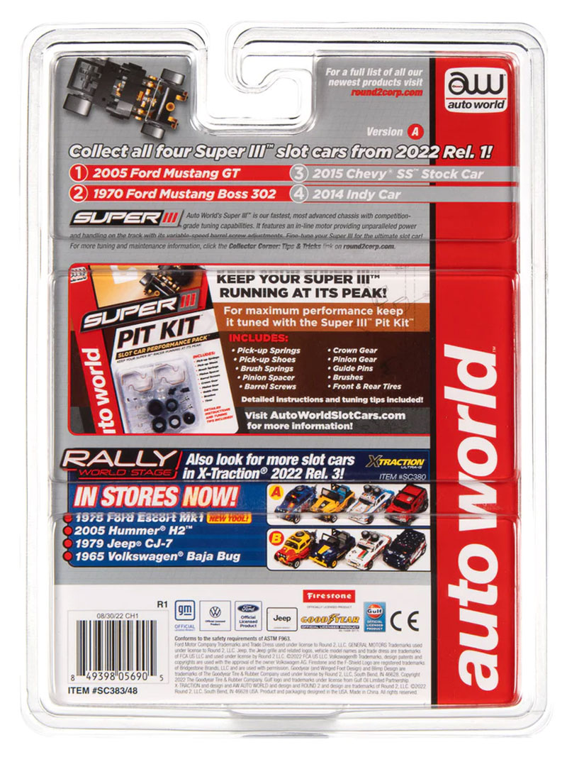 Auto World 2015 Chevy SS Stock Car (Black/Gold) Super III HO Slot Car