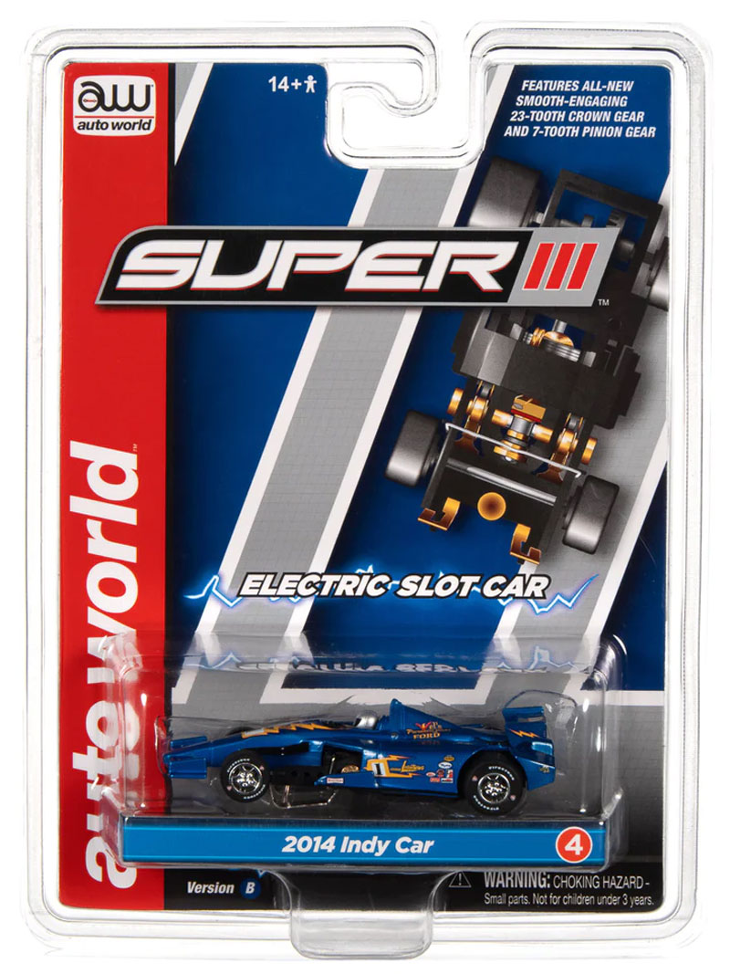 Auto World 2014 Indy Car (JL Special Blue #1) Super III HO Slot Car