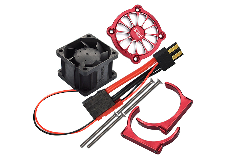 GPM Aluminum 6061-T6 Motor Heat Sink With Cooling Fan Only (Red) for Sledge (Use Only With SLE038A)