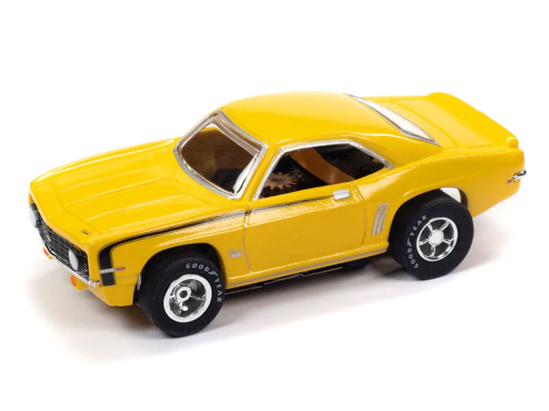 Auto World 1969 Chevrolet Camaro SS (Yellow) X-Traction HO Slot Car