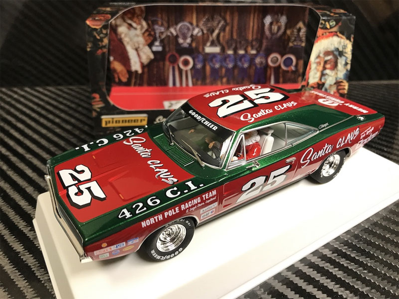 Pioneer 'Santa's Charger' North Pole Racing Team (Green/Red) 1/32 Slot Car  - DEALER SPECIAL