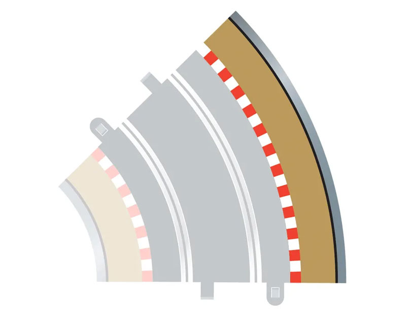 Scalextric 1/32 Radius 2 Curve Outer Borders 45 (4)