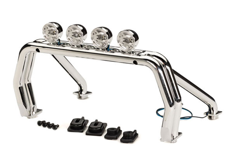 Traxxas Roll Bar with Left & Right Roll Bar Mounts (Assembled with LED Light Bar): #9212 body