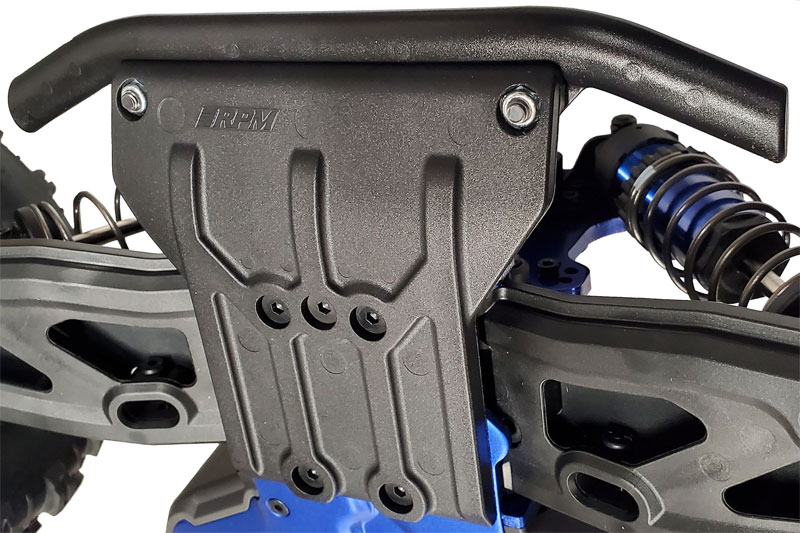 RPM Black Front Bumper and Skid Plate for Traxxas Sledge