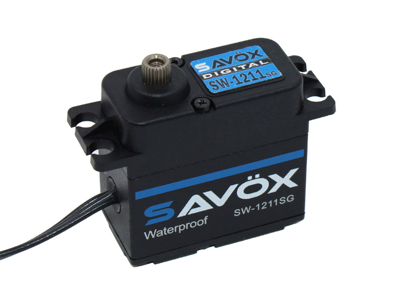 Savox SW-1211SG-BE Waterproof High Voltage Digital Steel Gear Servo .08/347.2 oz/in @ 7.4V - Black Edition