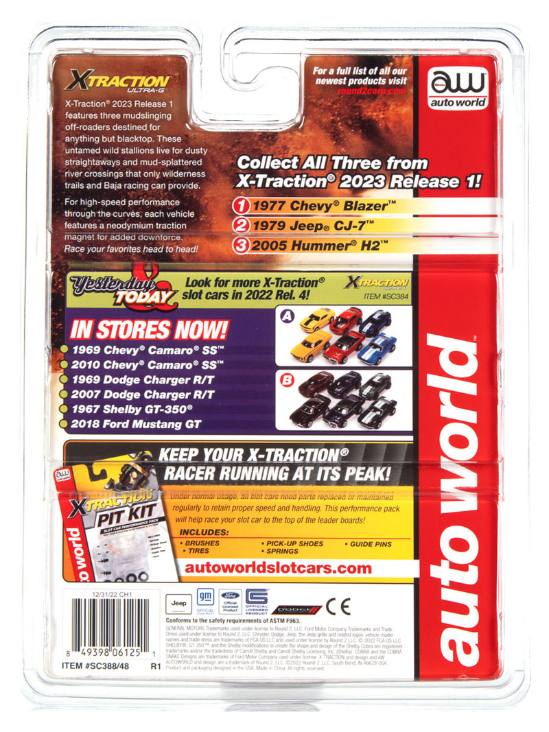 Auto World 2005 Hummer H2 (Yellow) X-Traction HO Slot Car