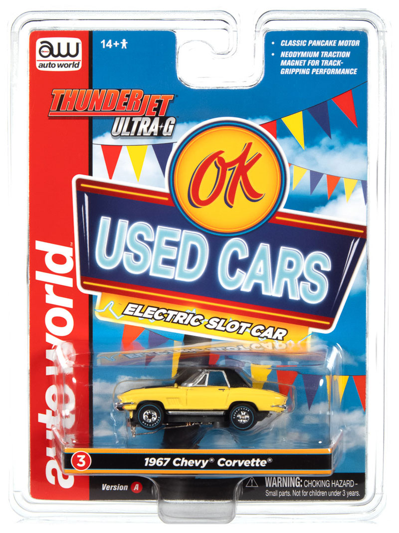 Auto World 1967 Chevrolet Corvette (Yellow) Thunderjet HO Slot Car
