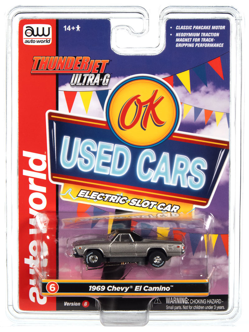 Auto World 1969 Chevrolet El Camino (Silver) Thunderjet HO Slot Car