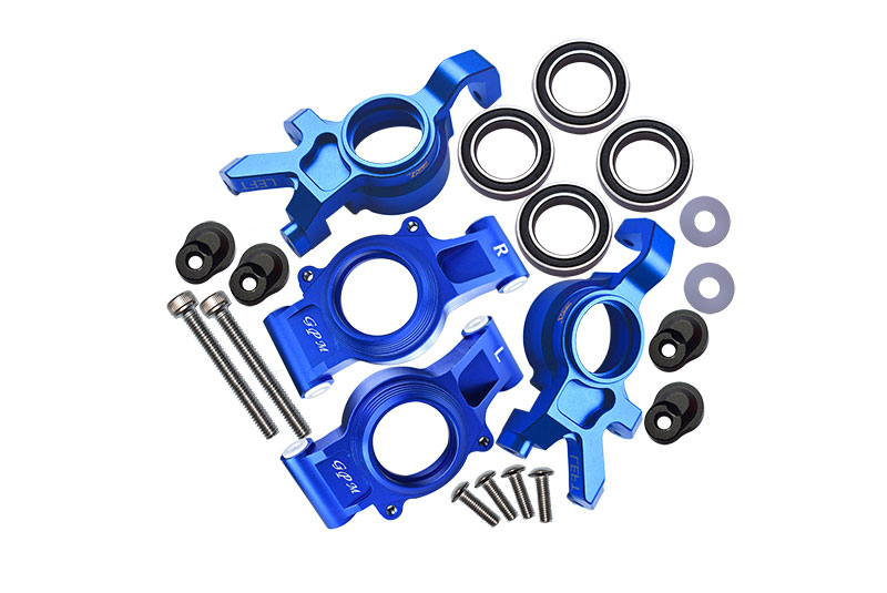 GPM Blue Aluminum Front & Rear Oversized Knuckle Arm - 20pc set for X-Maxx