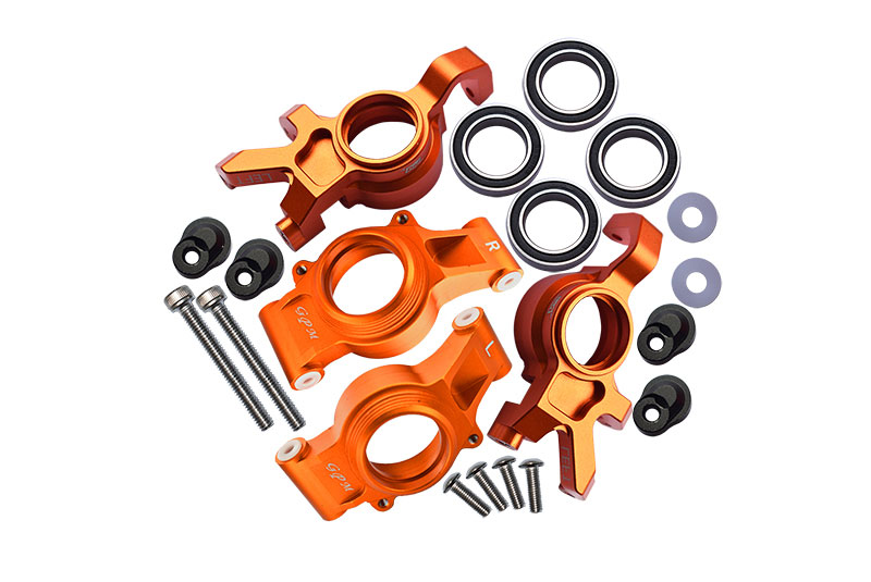 GPM Orange Aluminum Front & Rear Oversized Knuckle Arm - 20pc set for X-Maxx