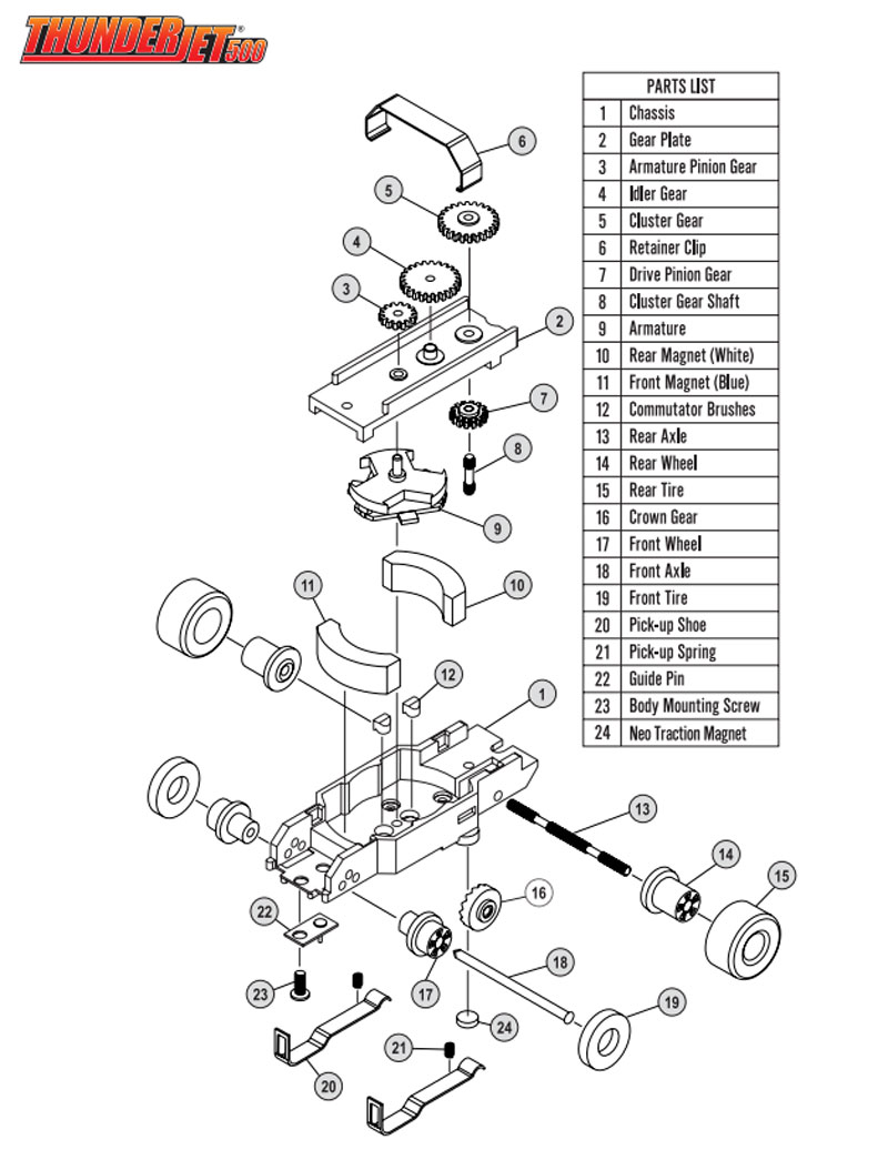 Auto World Thunderjet Ultra G Chassis (Frame Only)