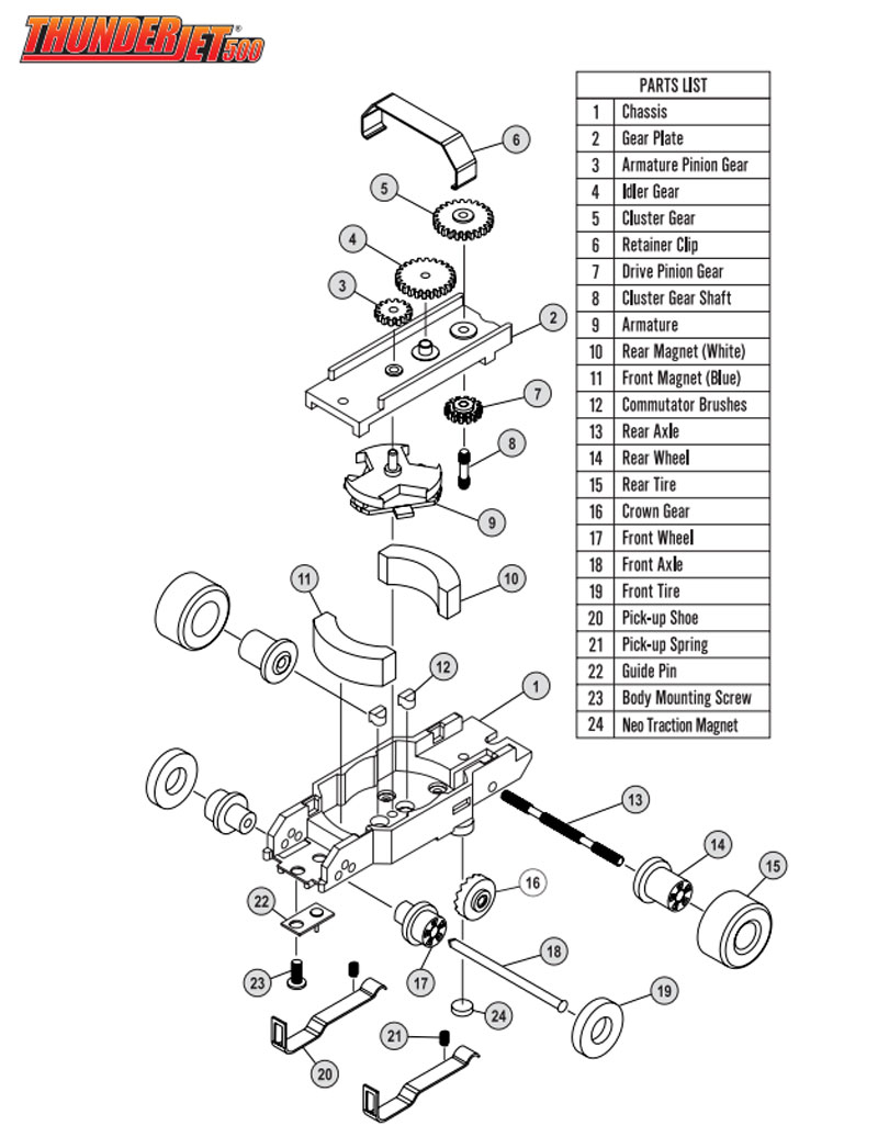 Auto World Thunderjet Body Mounting Screw (Pair) (3)